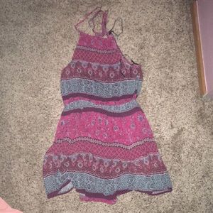 Halter neck bohemian dress